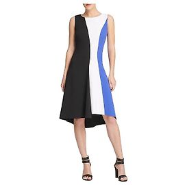 Abito donna Karan Aline Nero Bianco Blu