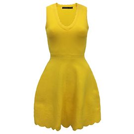 Karen Millen Jacquard gelbes Kleid Gelb