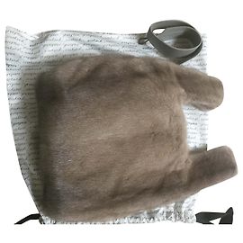 Weekend Max Mara Mink fur bag Grey