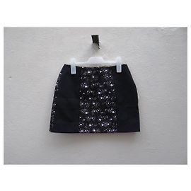 Gonna Balenciaga in pizzo nera e bianca Nero Bianco