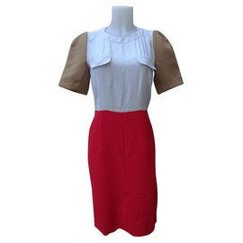Marni-Dresses-Red,Beige