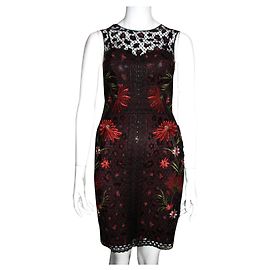 Karen Millen Spitzenkleid Schwarz Rot