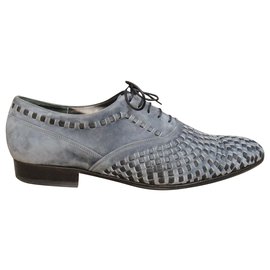 Joseph Fenestrier-Oxford braided suede Joseph Fenestrier p 43-Black,Grey