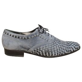 Pelle scamosciata intrecciata Oxford Joseph Fenestrier p 43 Nero Grigio