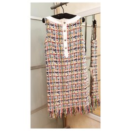 Chanel-nuevo vestido de tweed Lesage-Multicolor
