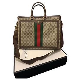 Porte-documents Gucci Ophidia GG Marron