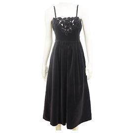 Nina Ricci / Martine Garber Lille Vintage 60Samtkleid Größe XS 34 Grau