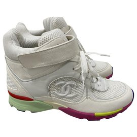 Chanel-rainbow sole CC sneakers-Multiple colors