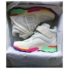Chanel-rainbow sole CC sneakers-Multiple colors