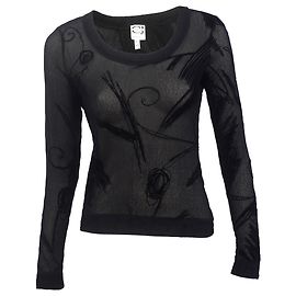 Roberto Cavalli Jeans Vintage Mesh Top Größe S-M 36 - 38 Schwarz