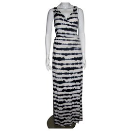 Autre Marque-Coleção Tart, novíssimo vestido maxi-Preto,Branco,Azul