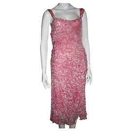 Diane Von Furstenberg DvF vintage W. Robe en soie Hollywood Rose Blanc