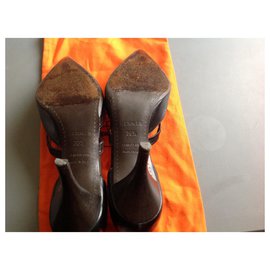 Hermès-Heels-Dark brown