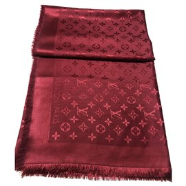 Louis Vuitton-Châle monogramme rouge Louis Vuitton-Rouge