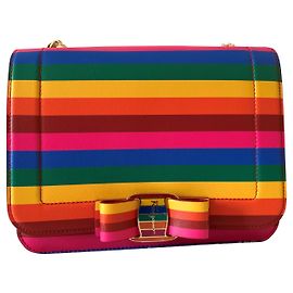 Salvatore Ferragamo Bolsa Vara Rainbow Multicor