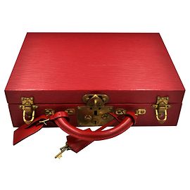 Louis Vuitton Schmucketui Red Epi Leder Rot