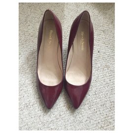 Russell & Bromley-Burgundy patent pumps-Dark red