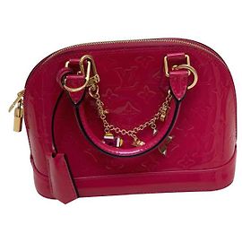 Louis Vuitton Alma BB Monogram Vernis Cuir Verni Rose Rose
