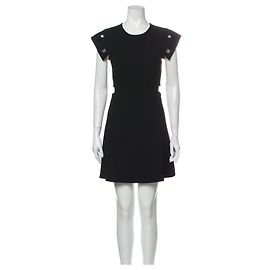 Sandro cut out dress with studs Black