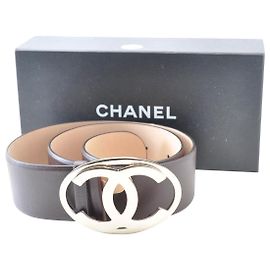 CHANEL Belt Brown
