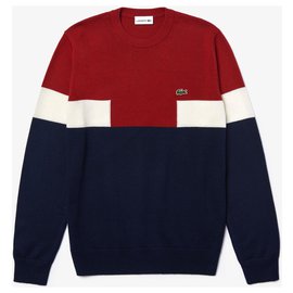 lacoste sweater red