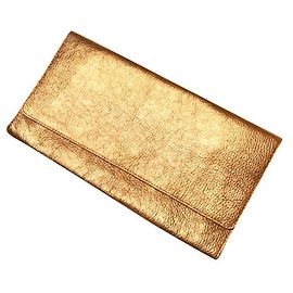 Gerard Darel Pochette cuir de veau dorée Gérard Darel Doré