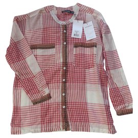 Camicetta Antik Batik in cotone rossa beige Rosso Multicolore Beige