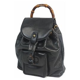 Gucci Bamboo Womens Rucksack Daypack 003 1705 0030 schwarz Schwarz