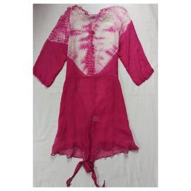 Antik Batik-Dresses-Pink,Eggshell