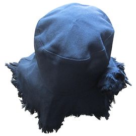 Sonia Rykiel Capeline di cotone nero. Nero