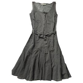 Vestido sem mangas de algodão cinza Gerard Darel Cinza