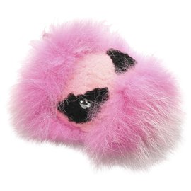 Fendi-Fendi Pink Monster Fur Pom-Pom Bag Charm-Pink