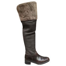 Botas de paraboot em shearling 38 Castanho escuro