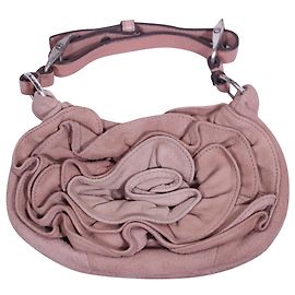 Yves Saint Laurent Bolsa de camurça Rosa