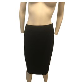 Saia Mcq preta de algodão e viscose Preto