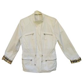 Burberry London Windjacke Größe M. Weiß