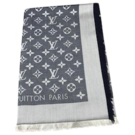 Louis Vuitton-Scialle Louis Vuitton Denim azul-Azul