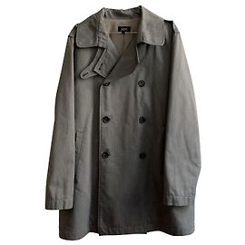 Gabardina de algodón gris Apc Gris