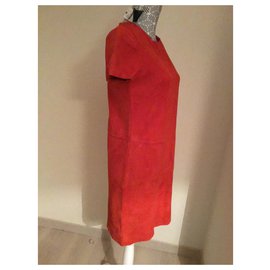 Autre Marque-Orange Kleid 123 in Ziegenkruste-Orange