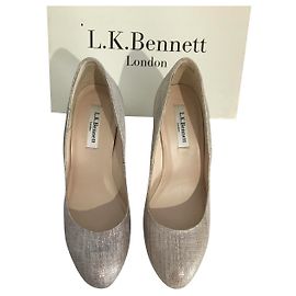 Lk Bennett Sledge in metallic silver print Metallic