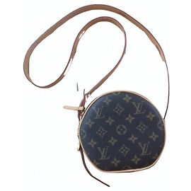 Louis Vuitton Soft Hat Box Pm Monogram Leder Dunkelbraun