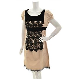 Christian Lacroix Kleider Schwarz Beige