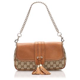 Baguette da sera Marrakech Gucci Canvas GG marrone Marrone Marrone chiaro