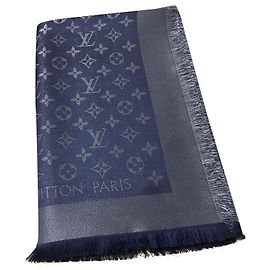 Scialle Louis Vuitton Shine in blu Blu