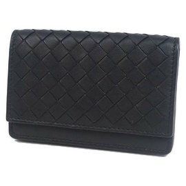 Autre Marque-BOTTEGAVENETA BOTTEGA VENETA Intrecciato business card case unisex card case black-Black