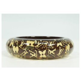 Louis Vuitton-LOUIS VUITTON bracelet Uncle John GM resin Womens bangle M65301 dark brown x gold-Other