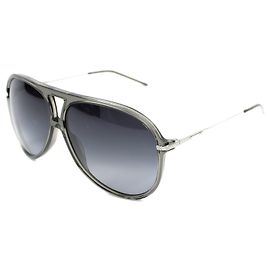 DIOR SUNGLASSES BLACK TIE 128 S Grey Silver hardware