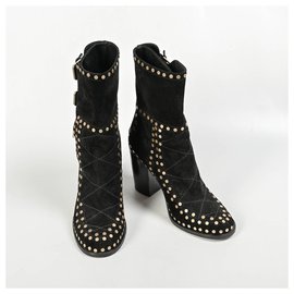 Laurence Dacade-black studded boots-Black