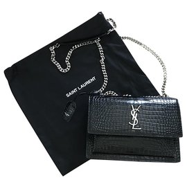 Saint Laurent-YSL Sunset medium bag-Black