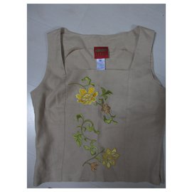 Kenzo-Kenzo embroidered linen set-Beige